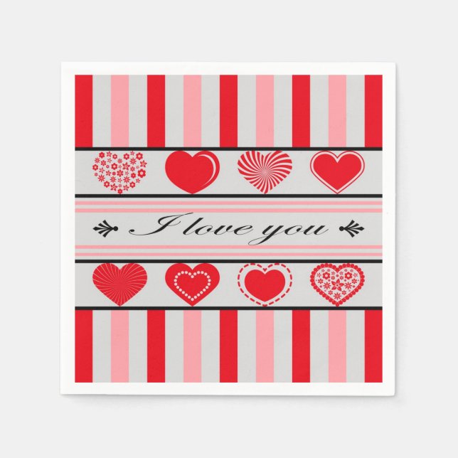 Ich liebe dich serviette (Vorderseite)