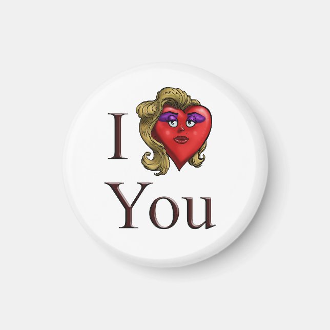 Ich liebe dich sie Herz Magnet (Vorne)