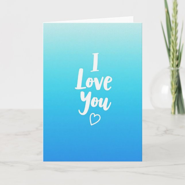 Ich liebe dich Simple Heart Karte (Vorderseite)