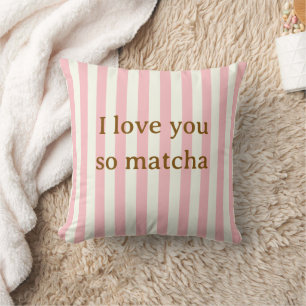 Ich liebe dich so Matcha Süße rosa Kissen
