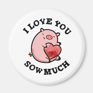 Ich liebe dich so sehr lustiger Schwein-Wortwitz  Magnet