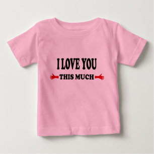 Ich liebe dich so sehr offene Arme Baby T-shirt