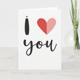 Ich liebe dich Split-Herz-Karte Karte
