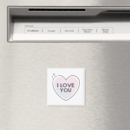Ich liebe dich Text in süßem Herzen Magnet