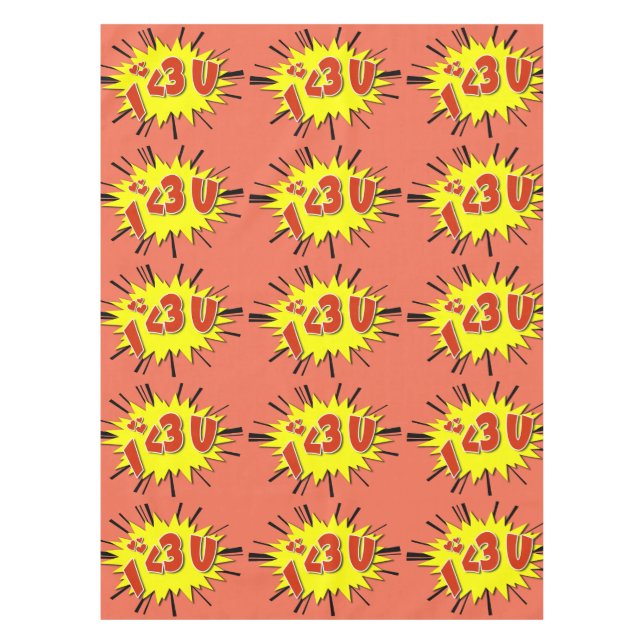 Ich Liebe dich Tischdecke (Vorderseite)