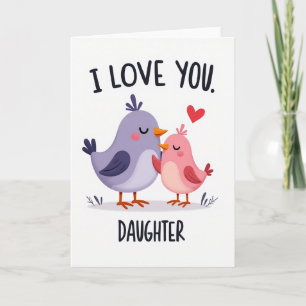 Ich liebe dich Tochter Whimsical Karte