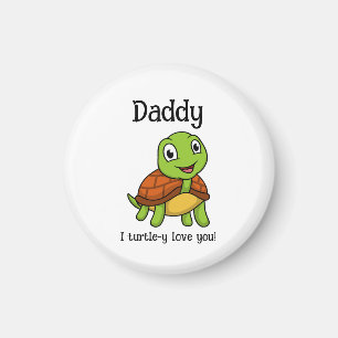 Ich liebe dich total, Daddy! Süße Schildkröte zum Magnet