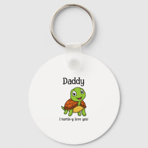 Ich liebe dich total, Daddy! Süße Schildkröte zum Schlüsselanhänger