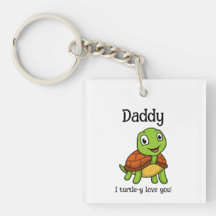 Ich liebe dich total, Daddy! Süße Schildkröte zum Schlüsselanhänger
