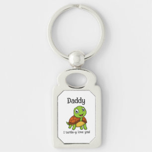 Ich liebe dich total, Daddy! Süße Schildkröte zum Schlüsselanhänger