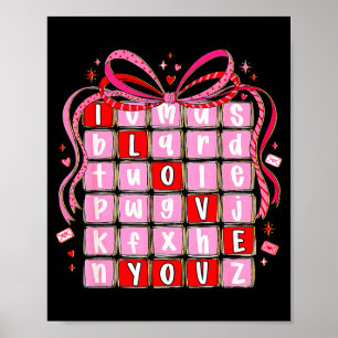 Ich liebe dich Valentine Kinder Vorbereiteter Vale Poster