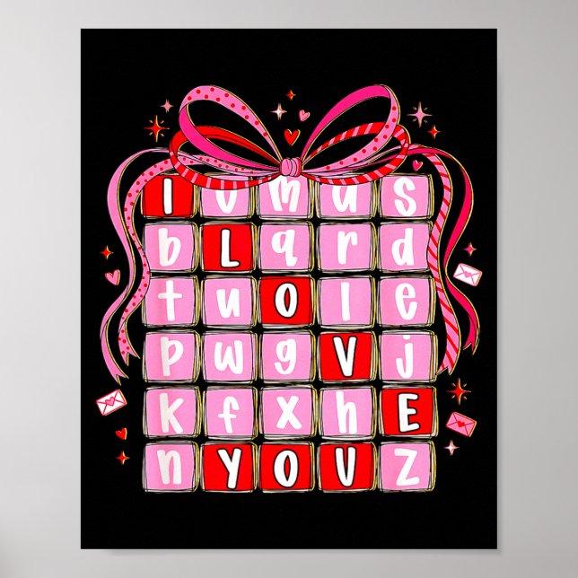 Ich liebe dich Valentine Kinder Vorbereiteter Vale Poster (Vorne)