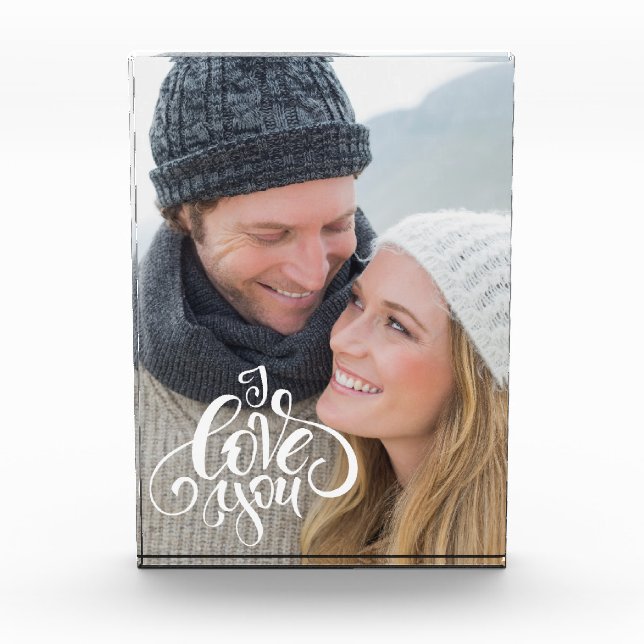 Ich Liebe dich. Valentinstag Custom Fotoblock (Vorderseite)