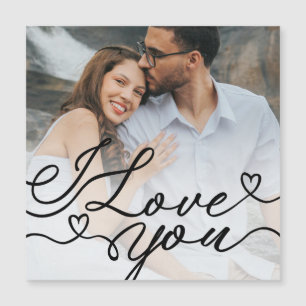 Ich liebe dich Valentinstag Fotokarte Magnetkarte