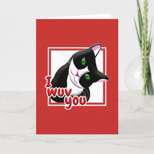 Ich liebe dich Valentinstag-Katze Feiertagskarte