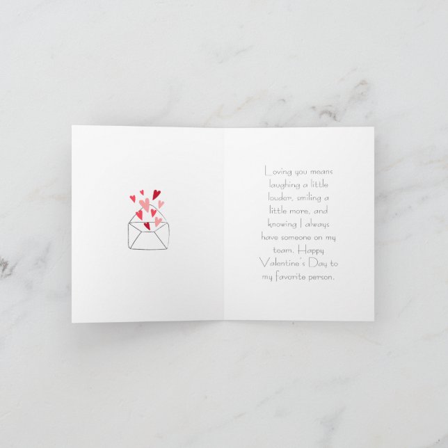 'Ich liebe Dich' Valentinstag-Partner Karte (Innenseite)