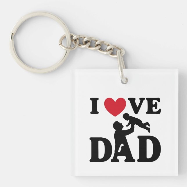 ich liebe dich Vater Schlüsselanhänger (Vorderseite)