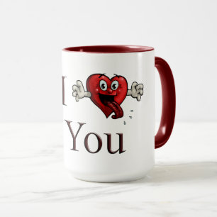 Ich liebe dich verrücktes Herz Tasse
