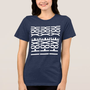 ICH LIEBE DICH - Versteckte Liebesbotschaft Tri-Blend Shirt
