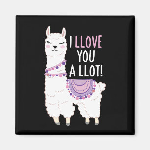 Ich liebe dich viel - Funny Llama Magnet