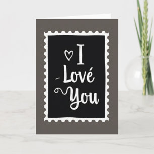 Ich liebe dich Vintage-Stil Karte