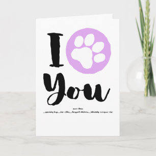 Ich liebe dich vom Hund Karte