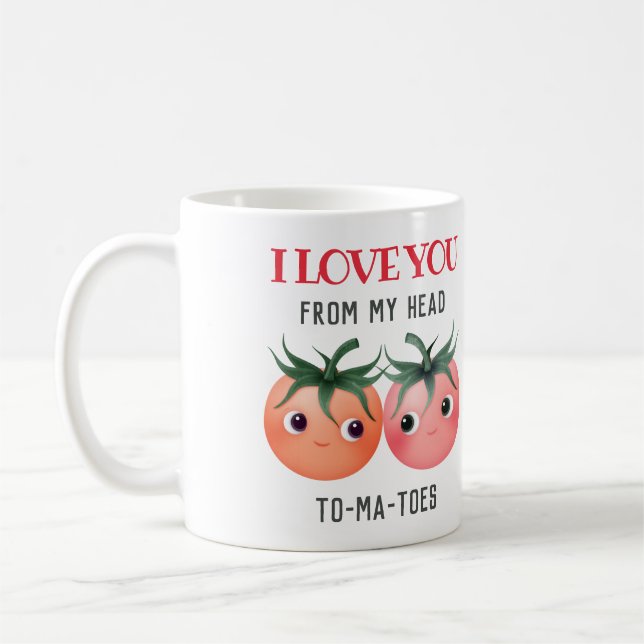 Ich Liebe dich von meinem Kopf bis zu meinen Zehen Kaffeetasse (Links)