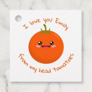 Ich Liebe dich von meinem Kopf Tomaten Funny Puff Geschenkanhänger