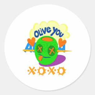 Ich liebe dich XOXO wunderschöne atemberaubende Gr Runder Aufkleber