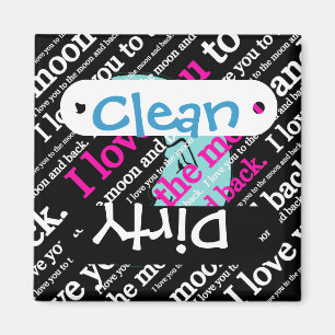 Ich Liebe dich zu den Mond- und Zurück-Geschenken Magnet