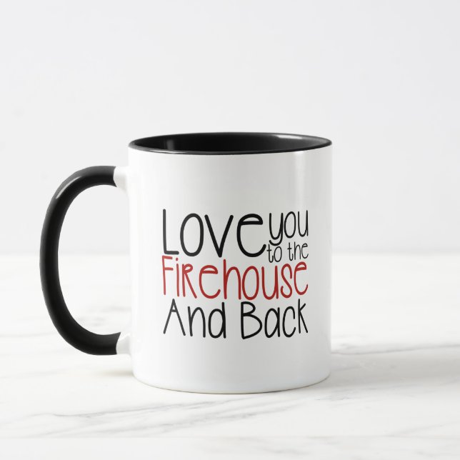 Ich Liebe dich zum Feuerwerk und zurück Tasse (Links)