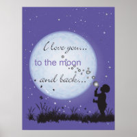 Ich Liebe dich zum Mond-Back-Poster