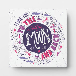 Ich Liebe dich zum Mond und zurück 4 Fotoplatte