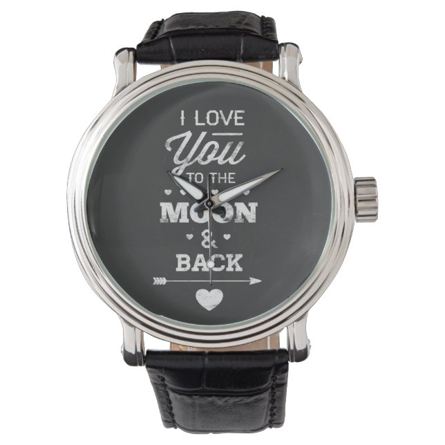 Ich Liebe dich zum Mond und zurück Armbanduhr (Vorderseite)
