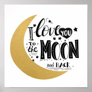 Ich Liebe dich zum Mond und zurück Baby Poster