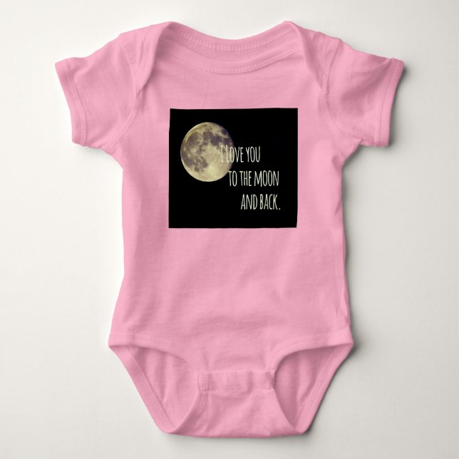 Ich Liebe dich zum Mond und zurück Baby Strampler (Vorderseite)
