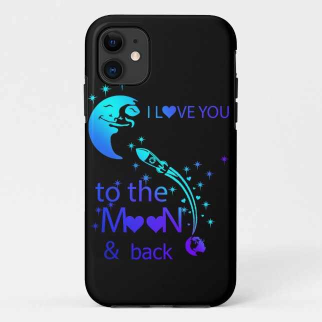 Ich Liebe dich zum Mond und zurück Case-Mate iPhone Hülle (Rückseite)