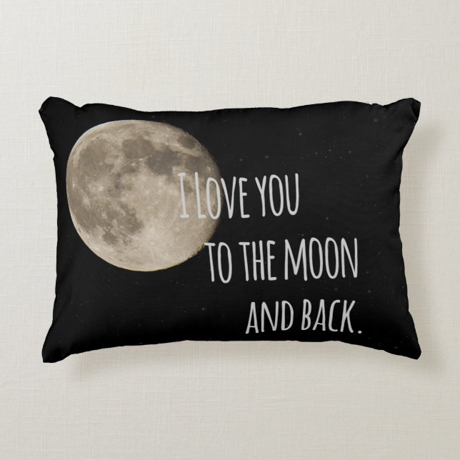 Ich Liebe dich zum Mond und zurück Dekokissen (Vorderseite)