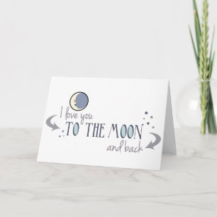 Ich Liebe dich zum Mond und zurück Feiertagskarte