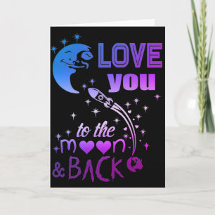 Ich Liebe dich zum Mond und zurück Feiertagskarte