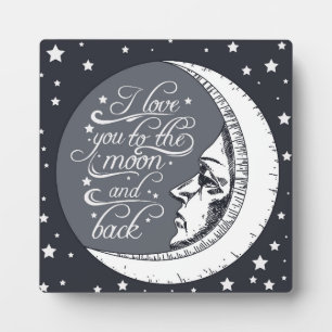 Ich Liebe dich zum Mond und zurück Fotoplatte