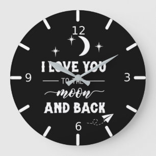 Ich Liebe dich zum Mond und zurück Große Wanduhr
