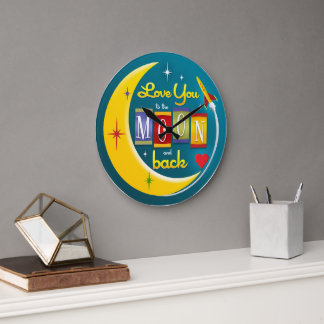Ich Liebe dich zum Mond und zurück Große Wanduhr
