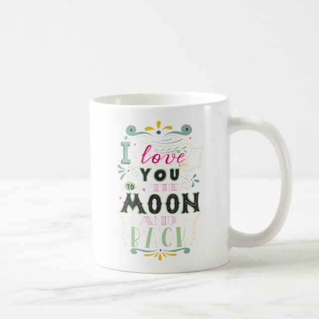 Ich Liebe dich zum Mond und zurück Kaffeetasse (Rechts)