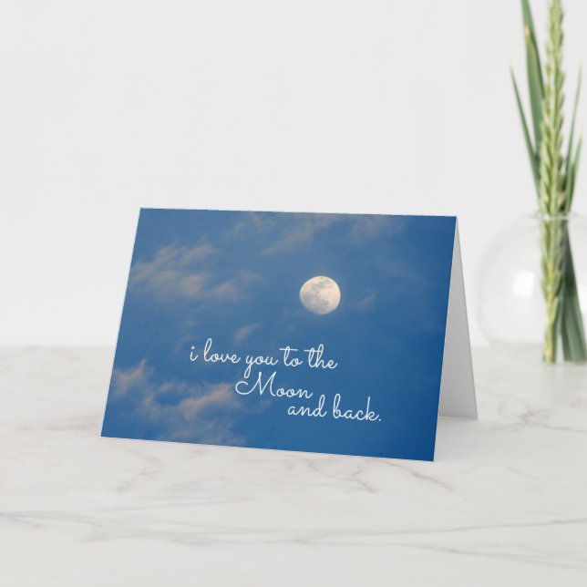 Ich Liebe dich zum Mond und zurück Karte (Vorderseite)