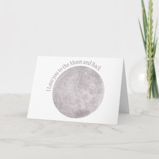 Ich Liebe dich zum Mond und zurück Karte (Vorderseite)