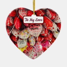 Ich Liebe dich zum Mond und zurück Keramik Ornament