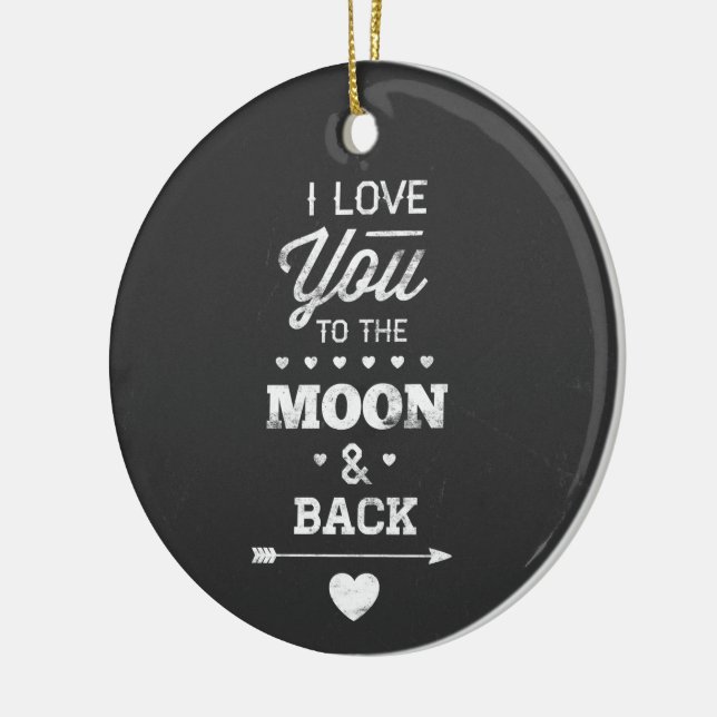 Ich Liebe dich zum Mond und zurück Keramikornament (Links)
