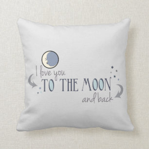 Ich Liebe dich zum Mond und zurück Kissen