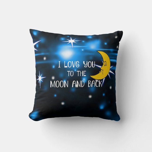 Ich Liebe dich zum Mond und zurück Kissen (Vorderseite)